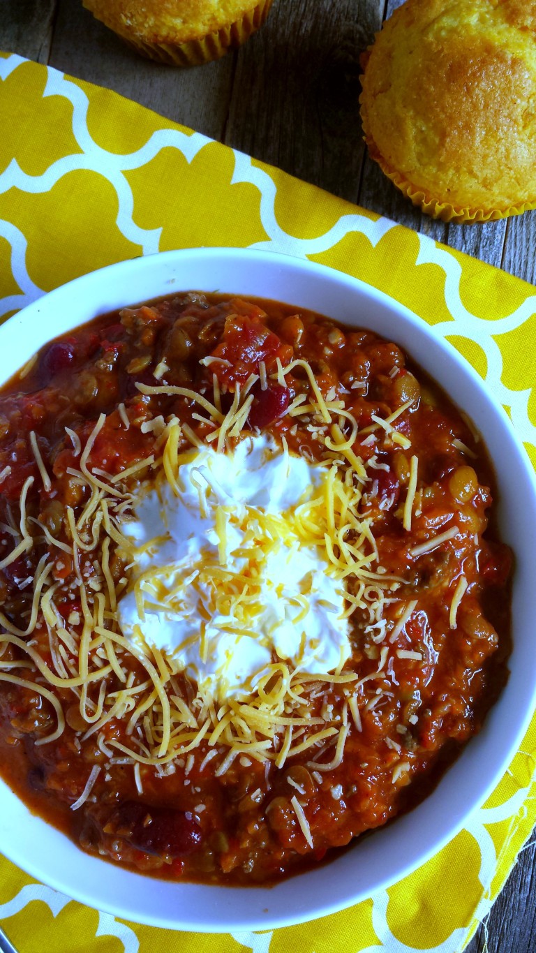 Skinny Beef & Lentil Chili Zen & Spice