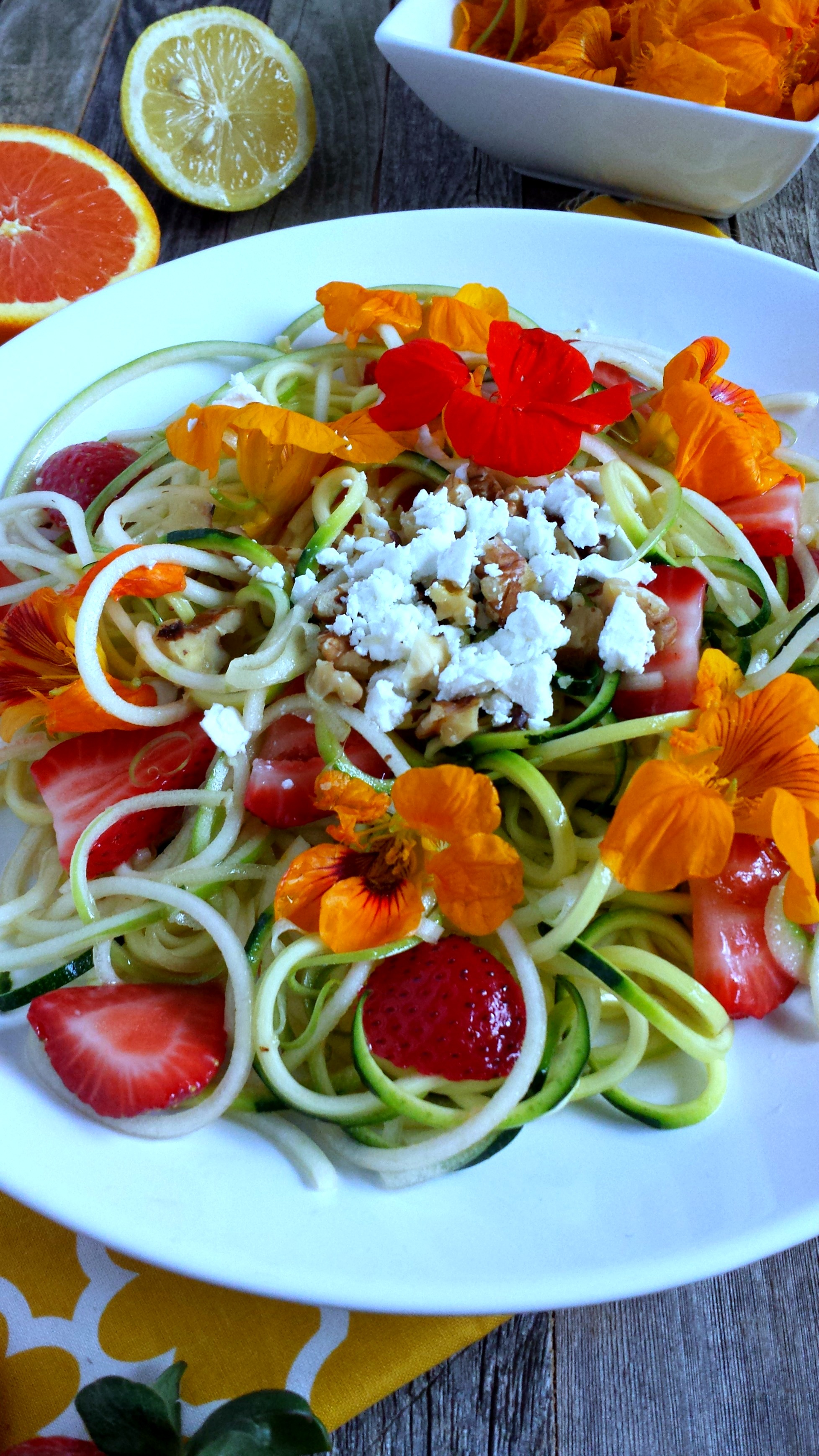 Zucchini Apple Edible Flower Salad 4