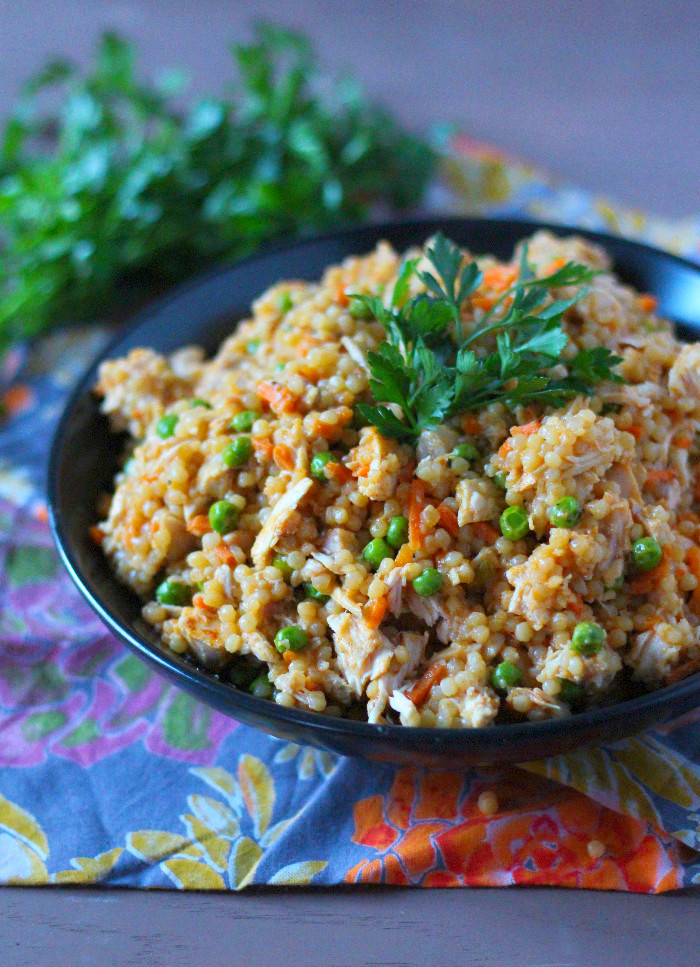 Couscous with Chicken, Peas & Carrots | Zen & Spice
