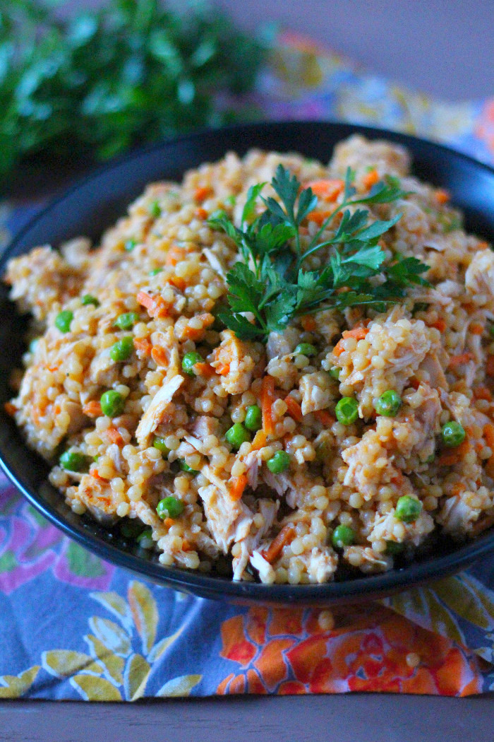 Couscous with Chicken, Peas & Carrots | Zen & Spice