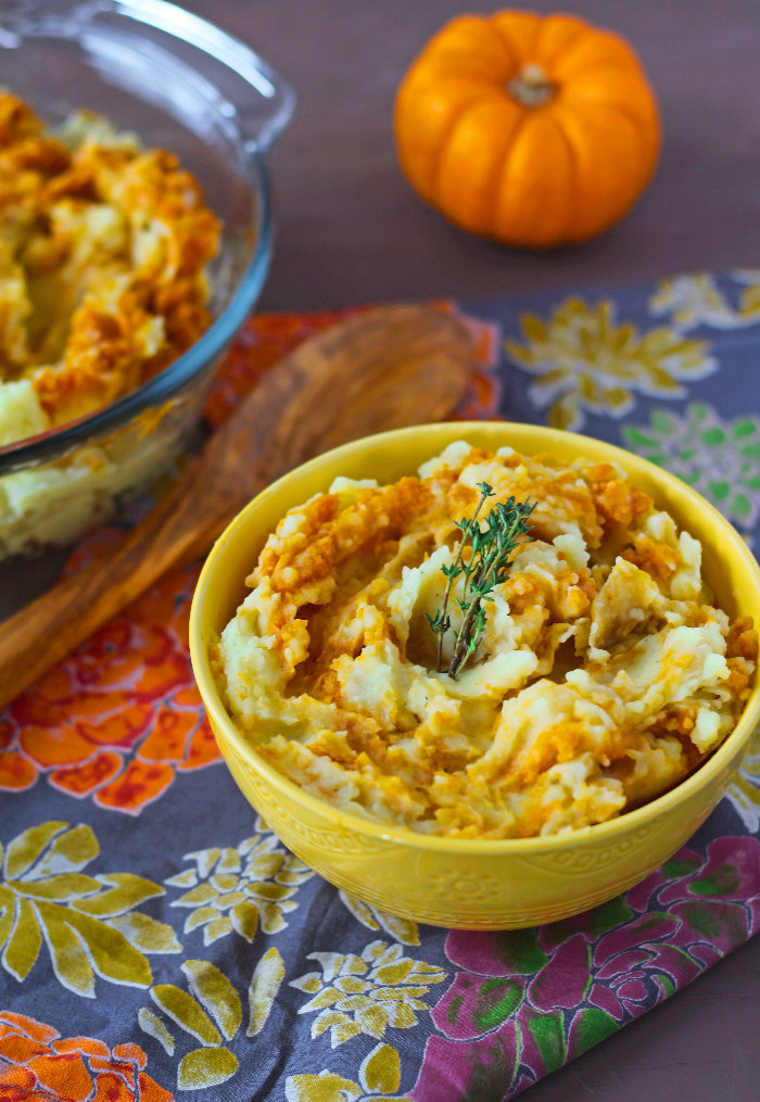 Pumpkin Swirl Mashed Potatoes | Zen & Spice