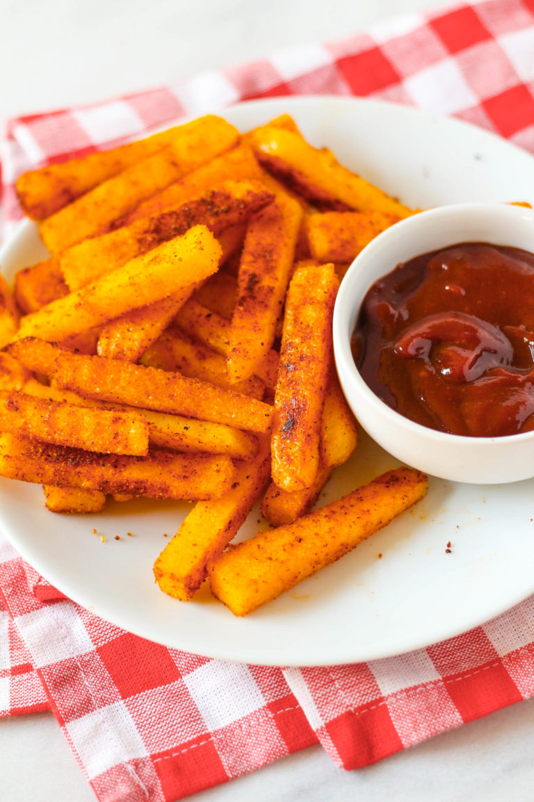 Smoky Polenta Fries with BBQ Ketchup