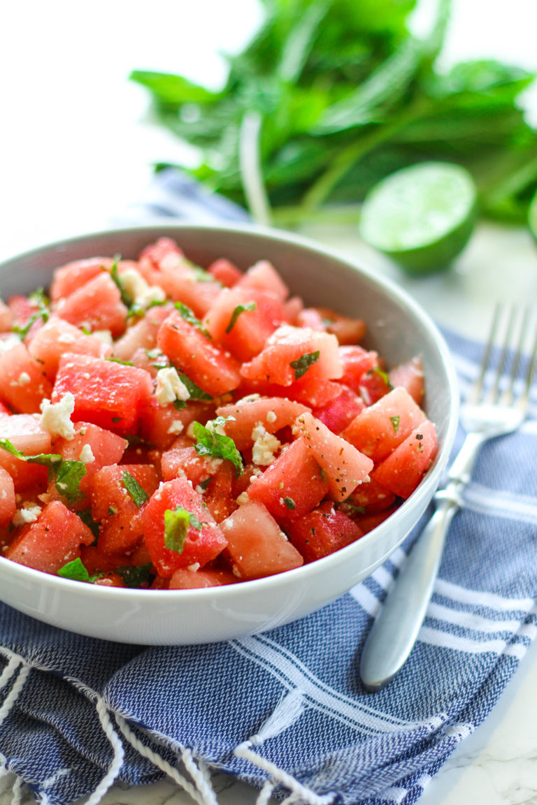 Watermelon, Feta & Mint Salad