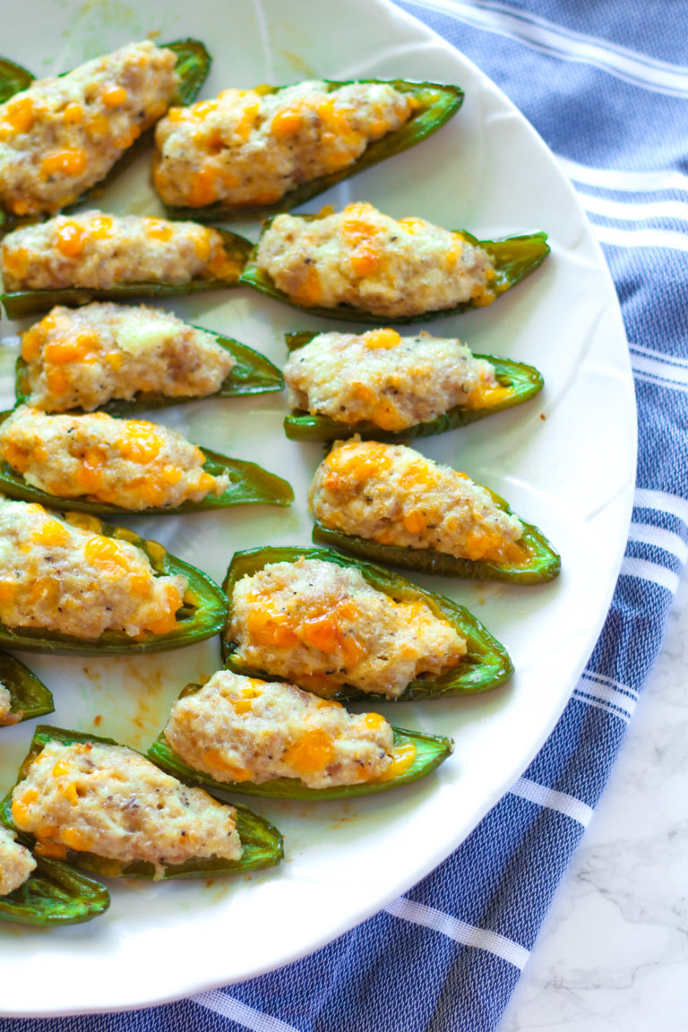 Cheese & Sausage Stuffed Jalapenos