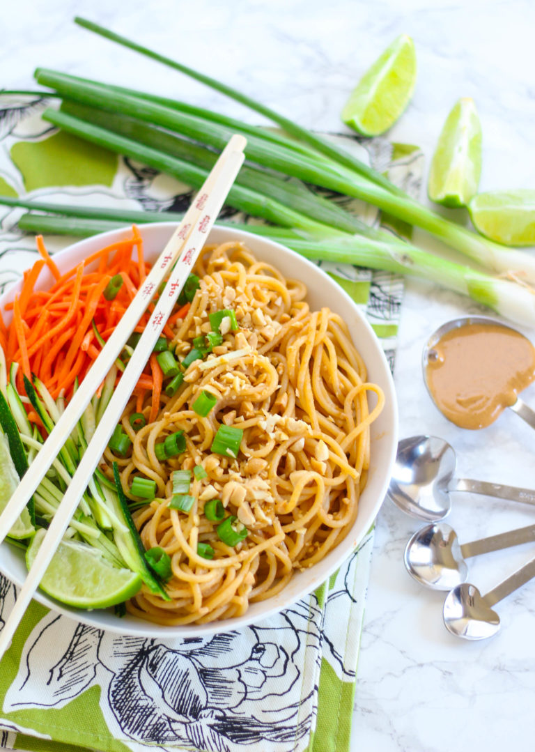 Asian Peanut Noodles for One
