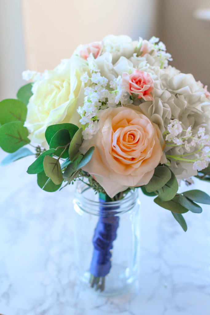 A Silk Flower Bridal Bouquet