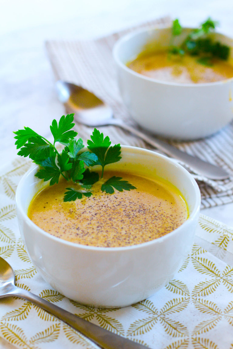 Roasted Butternut Squash Soup with Bone Broth