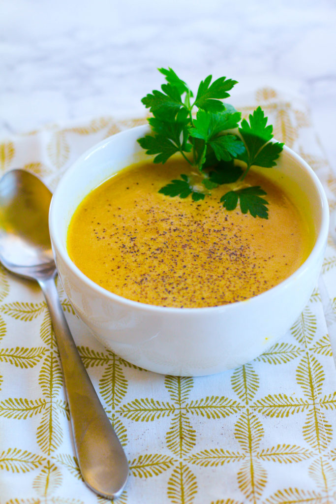 Roasted Butternut Squash Soup with Bone Broth | Zen & Spice