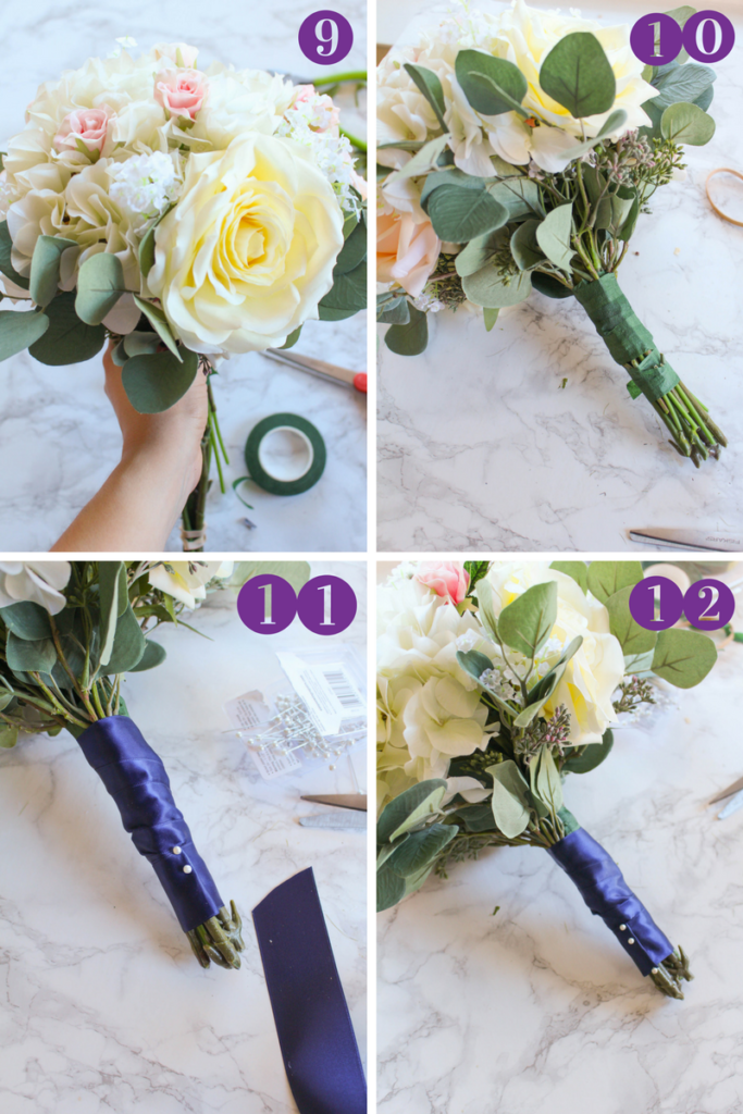 How To Make A Silk Flower Bridal Bouquet Zen Spice - Diy Wedding Bouquet Artificial Flowers