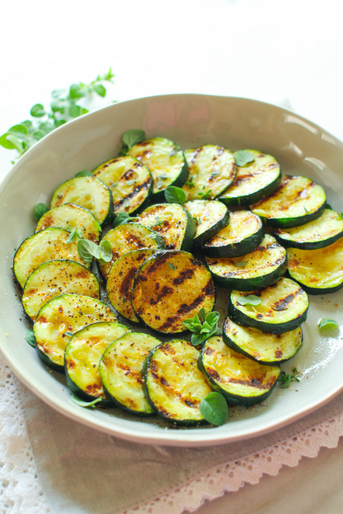Grilled Zucchini Medallions | Summer zucchini recipe | Grilled zucchini | Garden zucchini recipe | Healthy veggie side dish | Healthy side dish | Vegetable side dish