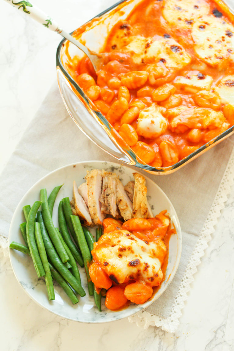 Three Ingredient Cheesy Gnocchi with Vodka Sauce
