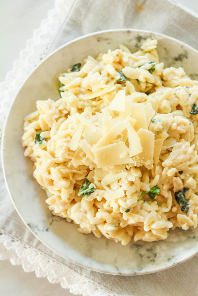 Creamy Parmesan Orzo | Orzo pasta | Weeknight pasta | Dinner recipe | Cheesy pasta | Cheesy pasta recipe