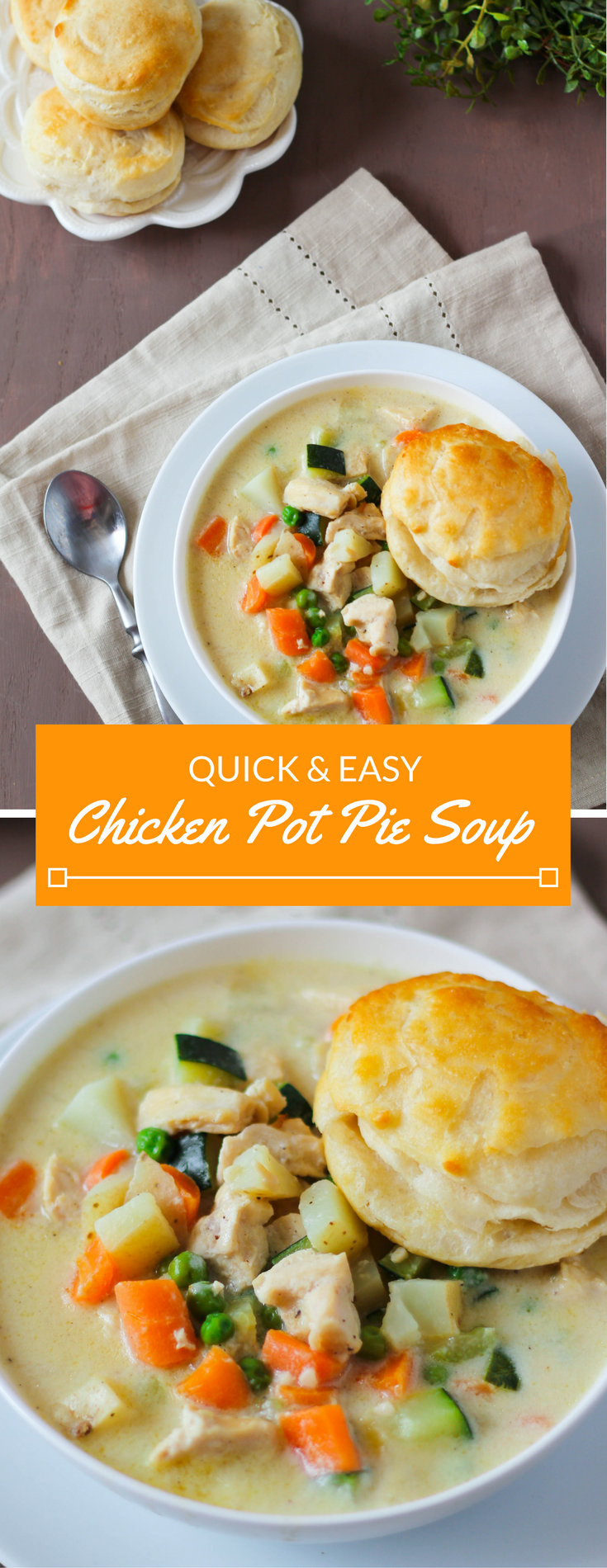 Chicken Pot Pie Soup | Chicken soup | Turkey soup | Winter soup | Pot Pie 