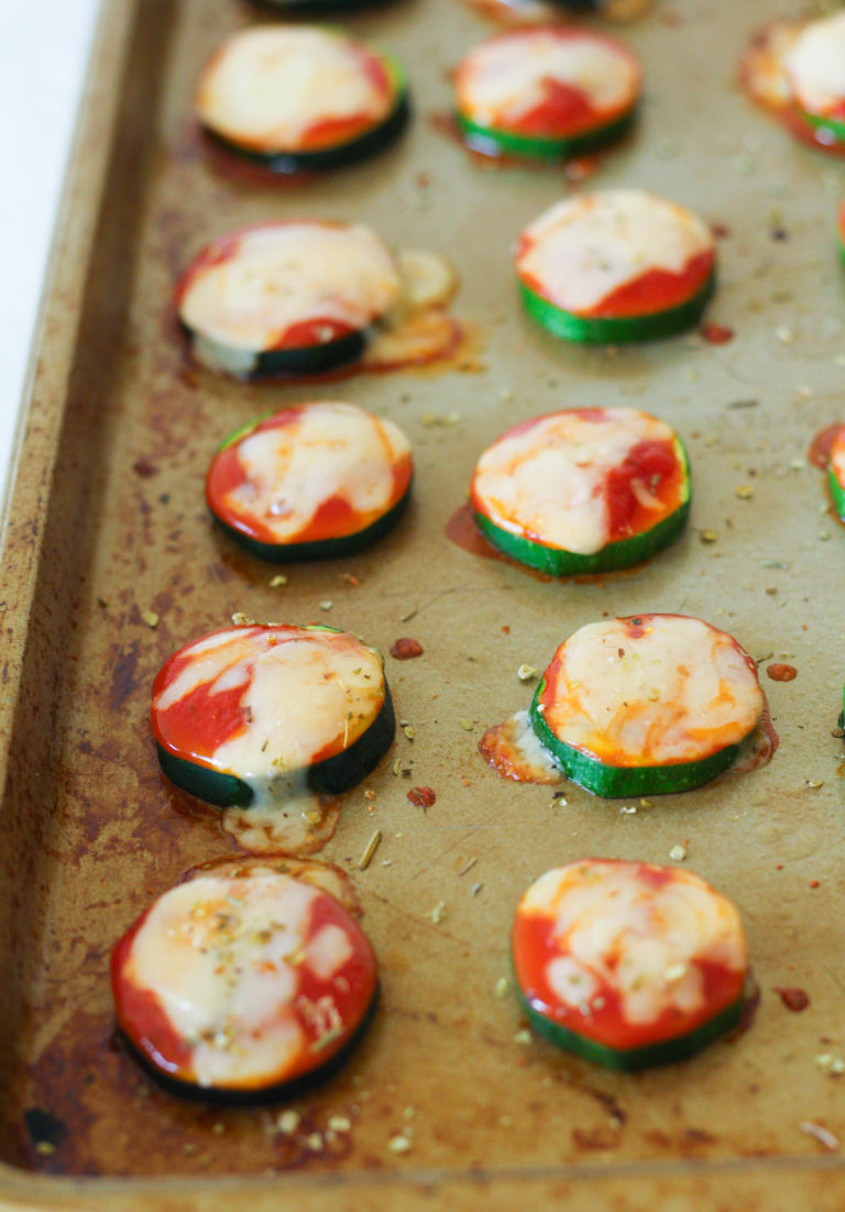 Quick Veggie Side: Parmesan Zucchini Pizzas