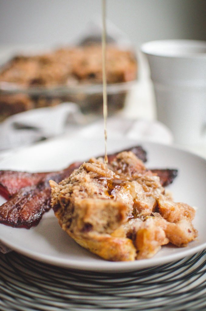 This hearty Spiced-Pear Baked French Toast is filled with the warm, comforting flavors of pear and cinnamon - it’s perfect to make the night before a holiday and serve for breakfast the next morning!