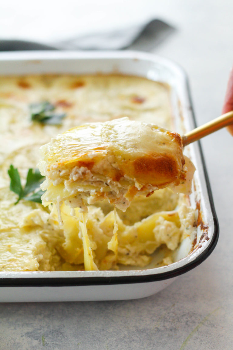 Perfect Creamy Herbed Scalloped Potatoes