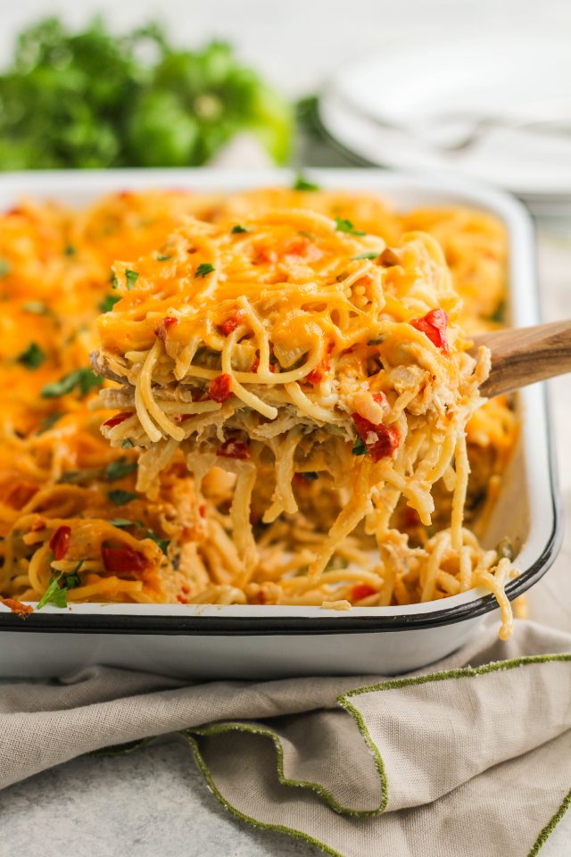 Creamy Chicken Spaghetti with Peppers & Mushrooms Zen and Spice