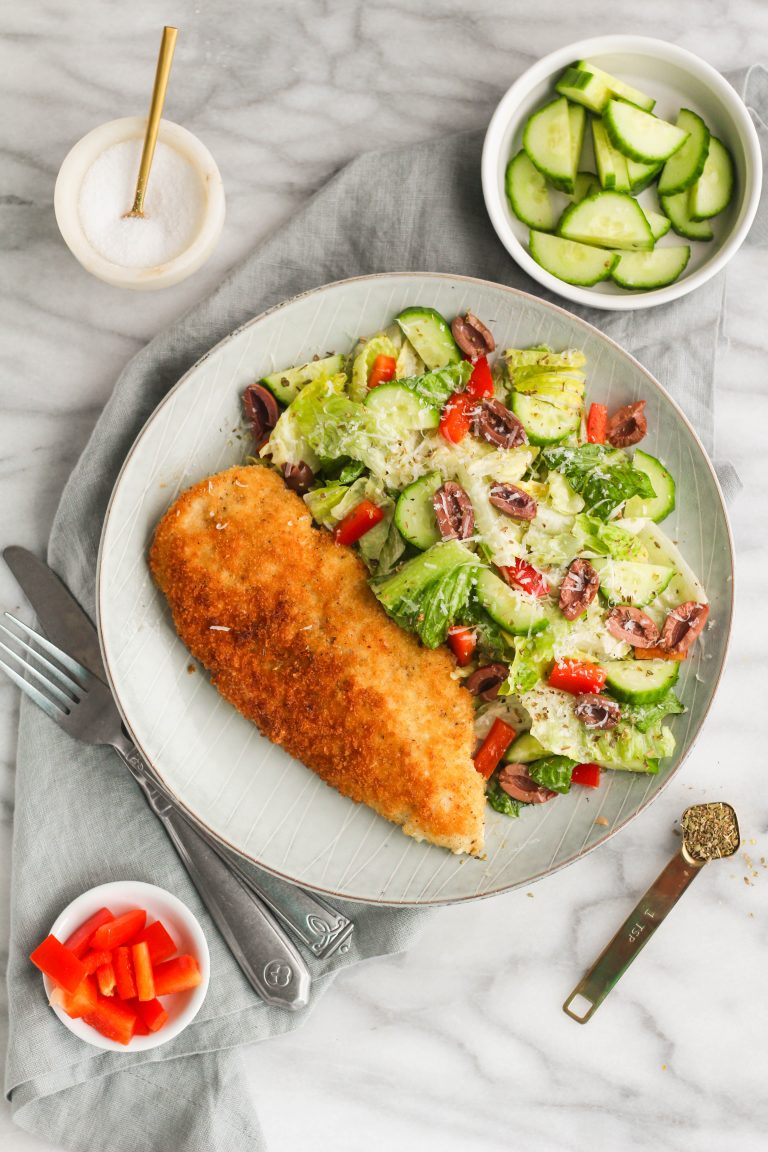 Chicken Milanese with Italian Pizzeria Salad