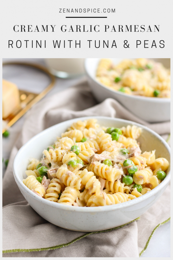 If you loved Tuna Helper as a child, bring back those happy memories with a homemade version using simple ingredients! Peas and garlic sauteed in butter along with heavy cream and Parmesan. So simple!