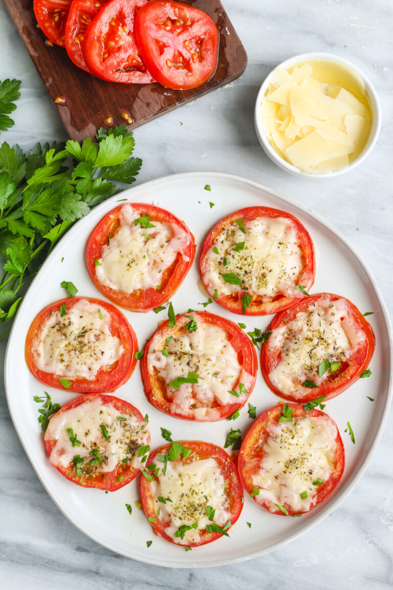Easy Baked Parmesan Tomatoes (15 Minute Tomato Side Dish)